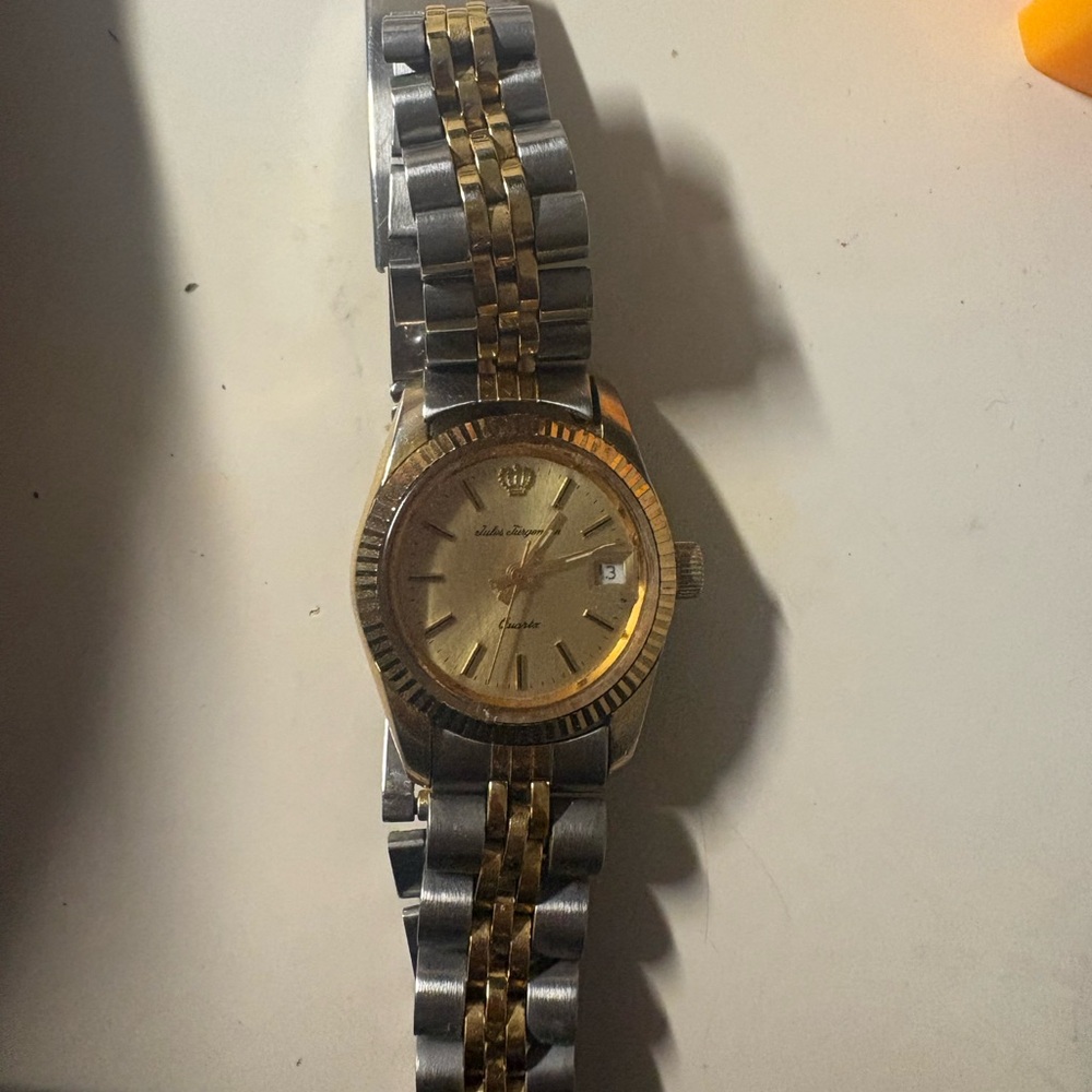 Jules Jürgensen Two-Tone Vintage Quartz Watch Gold Silver Classic
